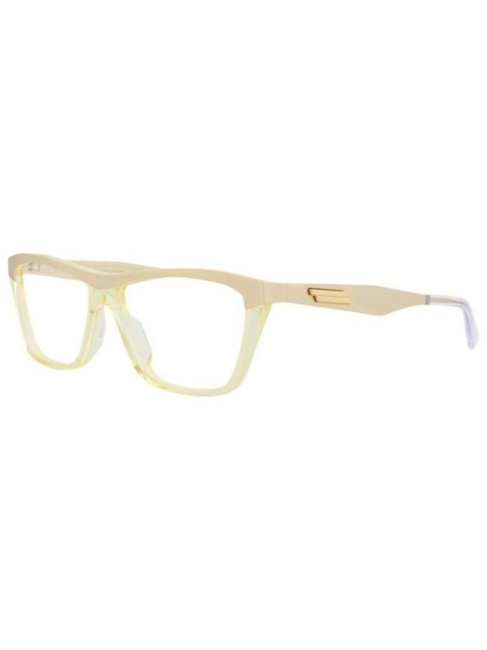 New Bottega Veneta Unisex Cat Eye Gold Gold Transparent Fashion Designer Eyeglas